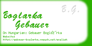 boglarka gebauer business card